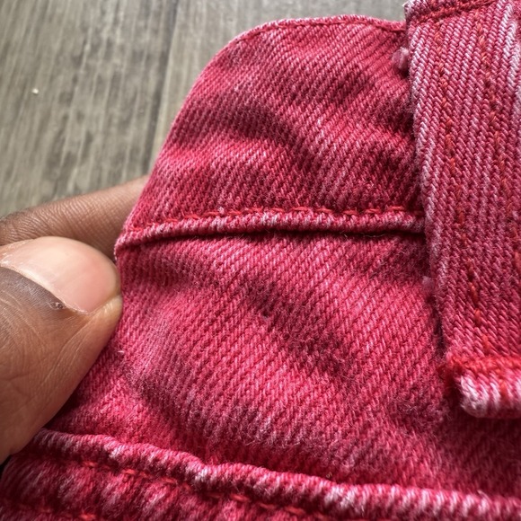 Vintage Levis 560 Jeans Mens 28x30 Pink Loose Tapered Orange Tab USA 90s‎ Denim - Picture 4 of 11